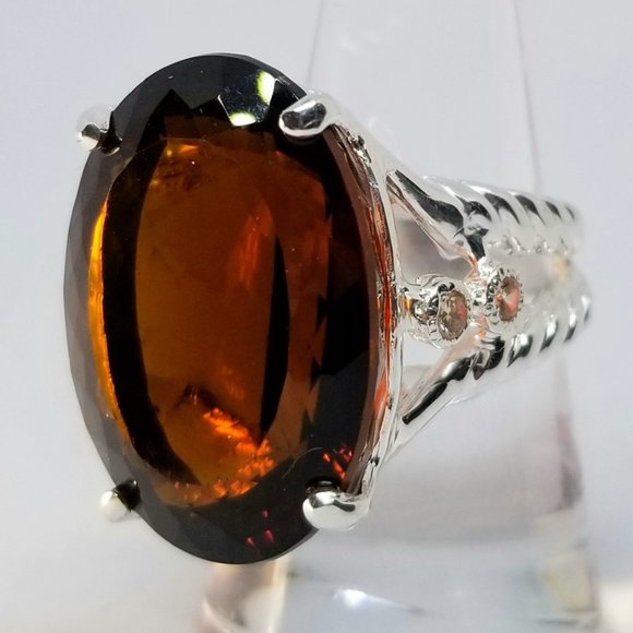 HUGE 58 carat natural congac quartz ring